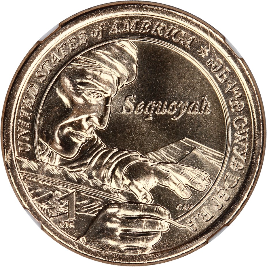 2017 P & D Native Sacagawea Sequoyah Dollar 2 Coin Set $1 NGC MS 67 