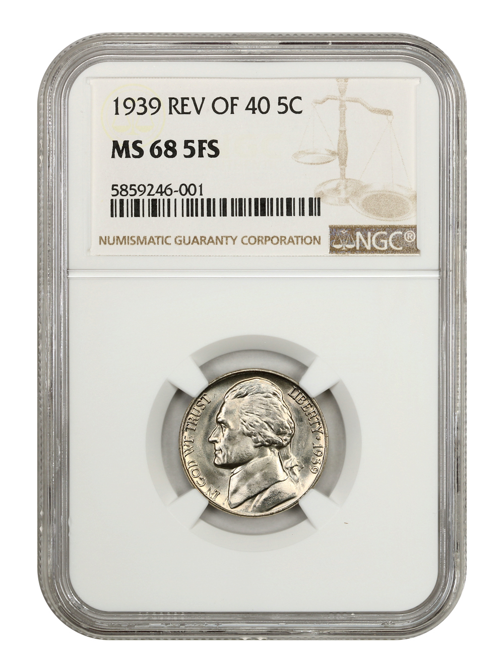 Choice/Gem BU Coin P Jefferson Nickel 1 pc 1940 